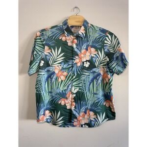 $128 Tommy Bahama Men's, Bahama Coast Jungle Royale Camp Shirt, Cadmium Green XL